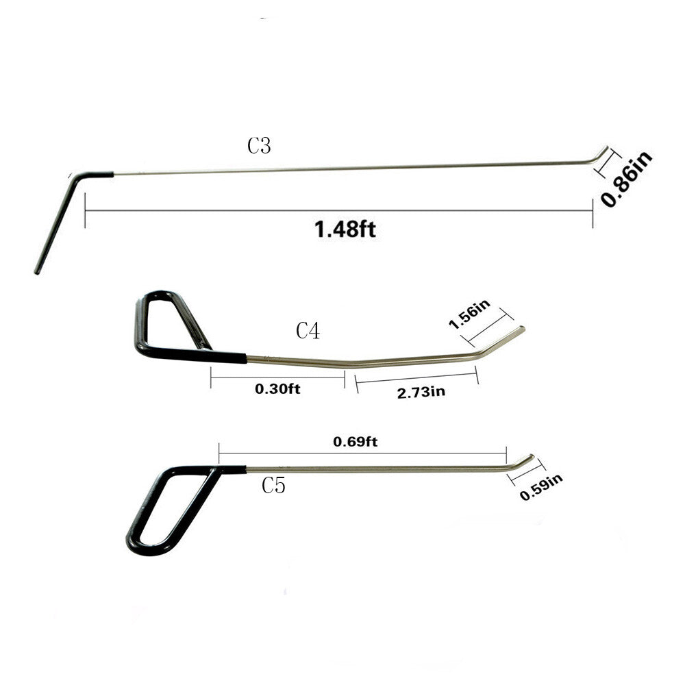Paintless Dent Removal Tools,Dent Removal Rods,Rod Hook,Down Tap Push Hook v