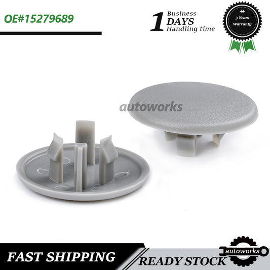 2PCS Grey Rear Armrest for Seat Bolt Cover Cap for Cadillac for Escalade ESV for GMC for Yukon