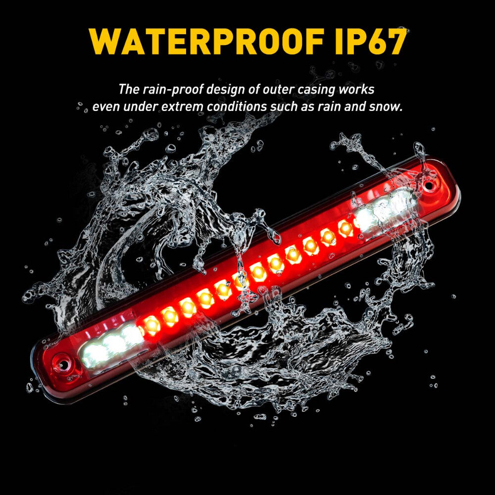 1988 - 1998 for GMC C1500 K1500 Red Red Light LED Triple Bright Face - v