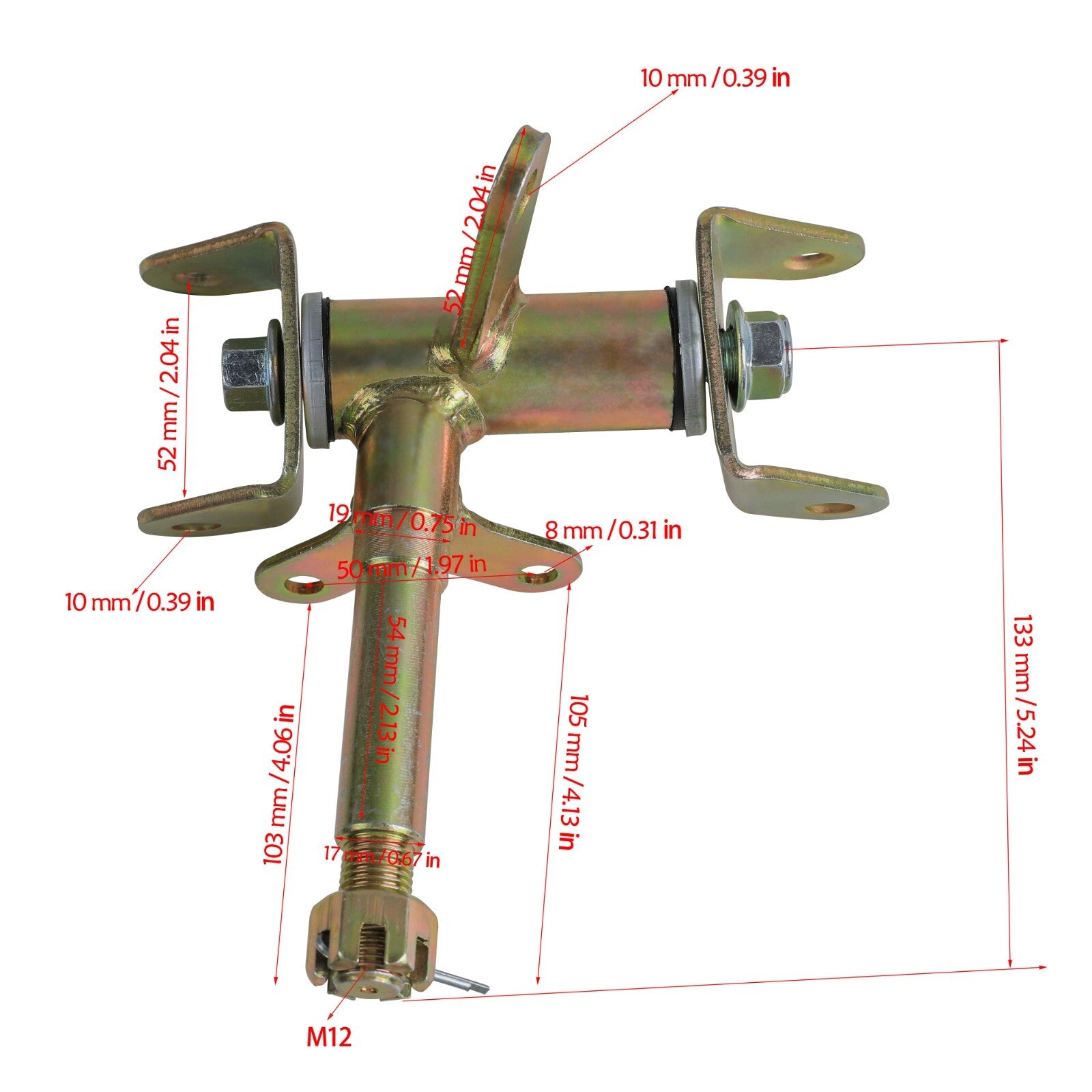 125cc disc brake go-kart, all-terrain vehicle, four-wheel off-road vehicle, three-wheeled vehicle, front steering spindle joint