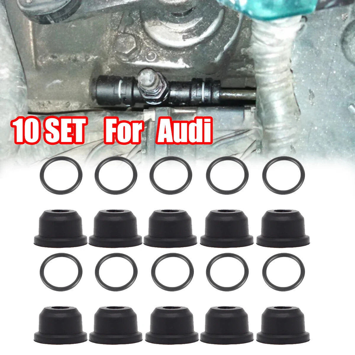 10Kit Car Clutch Slave Master Cylinder Pipe Seal Repair Set for VW for Golf MK6/7/8