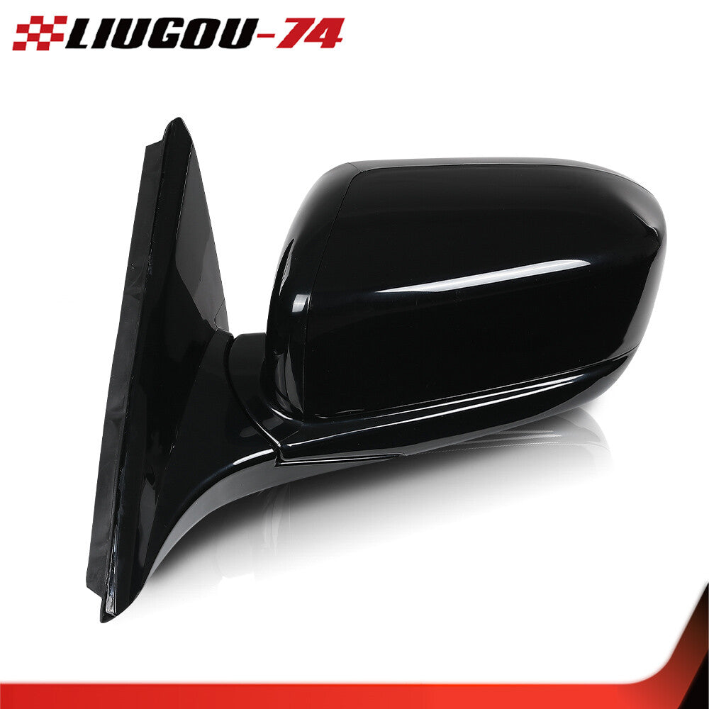 Front Power Mirror Fits for Honda Accord Sedan 2003 - 2007 Driver Side Gloss Black - v