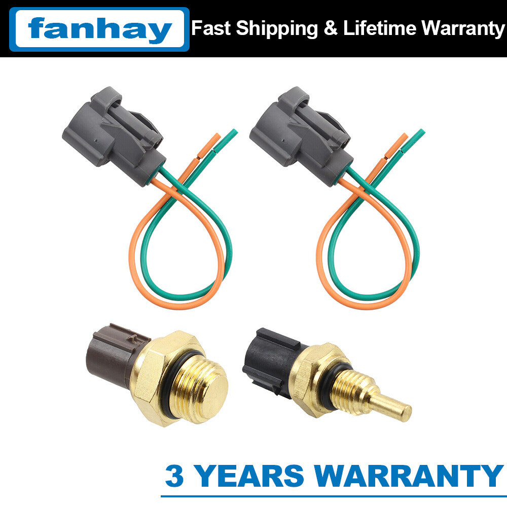 Cooling Fan Switch+Coolant Temp Sensor+Connectors for Honda for Civic 37760-P00-003 Q
