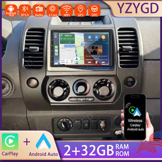 for Nissan Xterra 2000-2008 2+32GB Android 14 Carplay Car Radio GPS Navi Screen