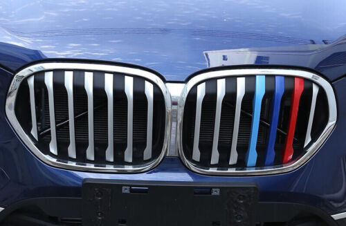 for BMW X1 2020-2022 3-Color Car Front Center Mesh Grille Grill Strip Cover Trim