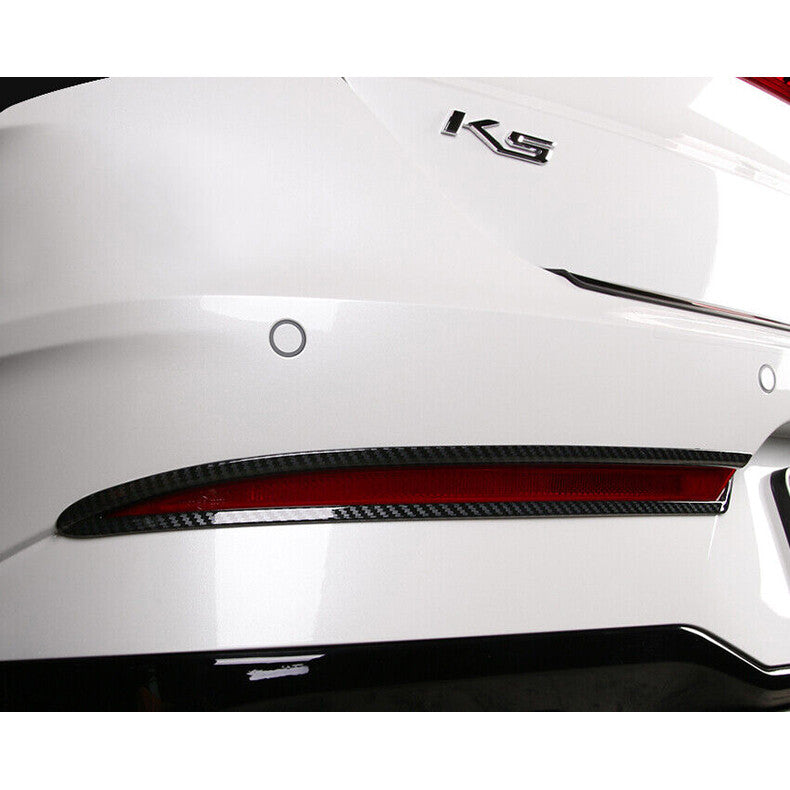 for Kia K5 2021-2023 Carbon Fiber ABS Car Rear bumper Fog Light Frame Cover Trim