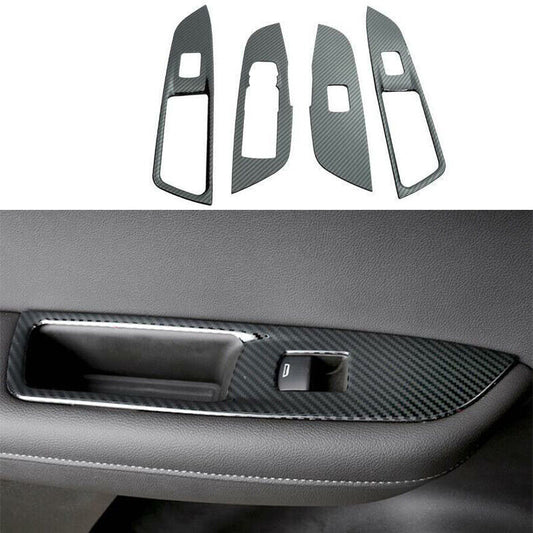 For Chevry Blazer 2019-2022 Steel Carbon Fiber Car Window Lift Panel Switch Trim