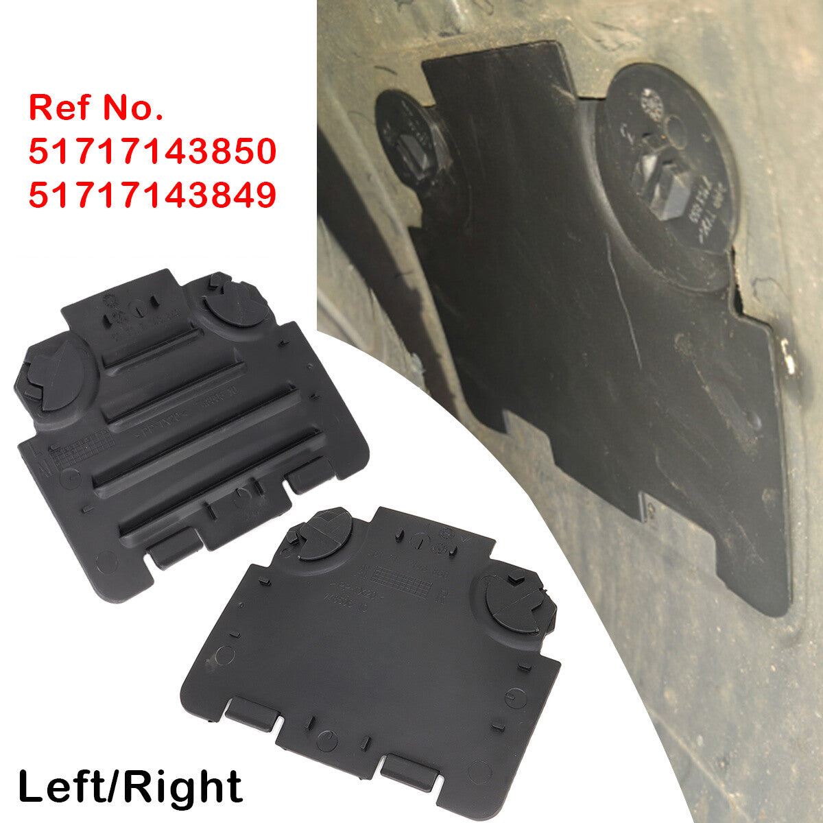 Lid wheelhouse trim front left & right for BMW E82 E88 E90 E91 120i.325i Q
