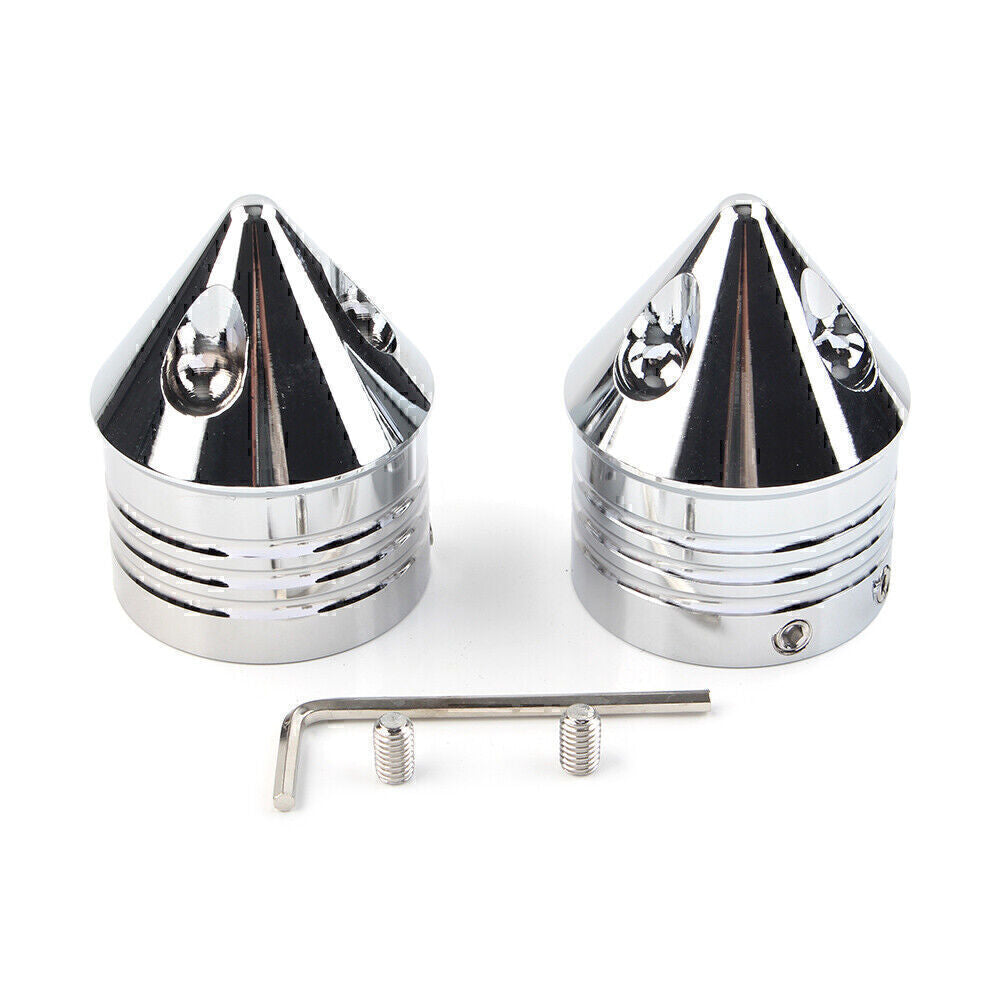 Front Axle Cap Nut Cover for Harley Electra Glide Sportster FLHX Dyna Chrome Q
