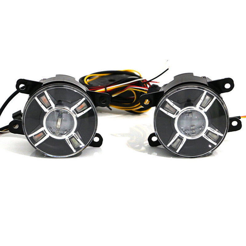 4-color car front LED projector lens, round spotlight, adjustable light ×2- n