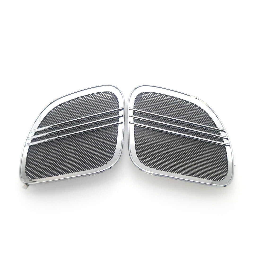 Motorcycle Chrome Tri-Line Speaker Grill Cover Trim for Harley Road Glide 15-18 Q
