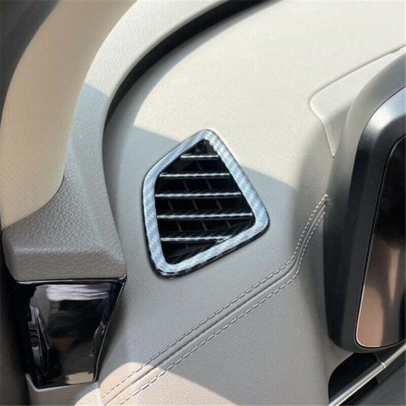 Carbon Fiber 2X Dashboard Air Vent Outlet Cover Trim for Kia Carnival 2021 2022