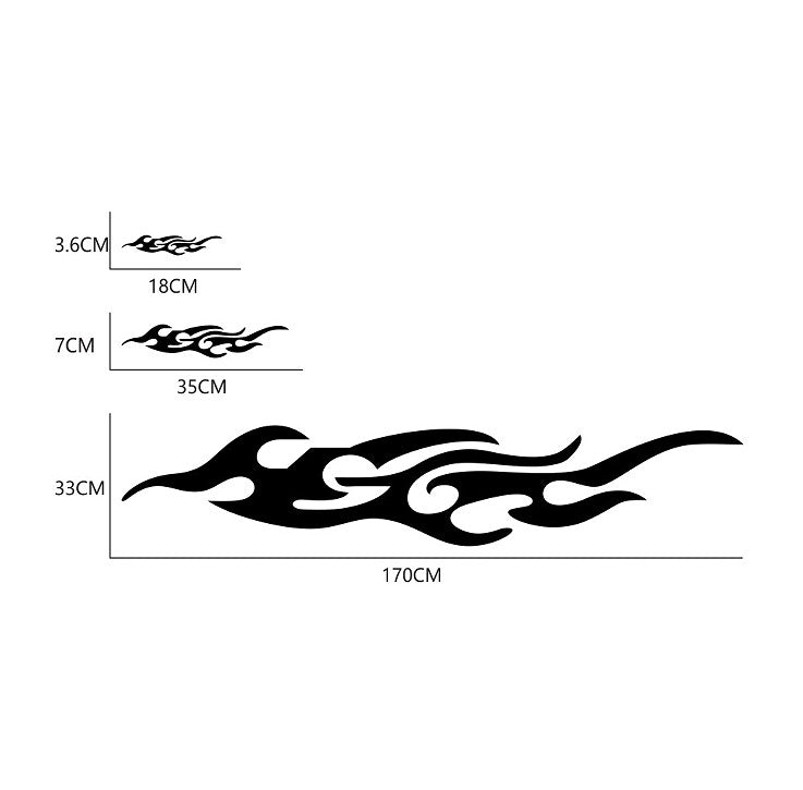 Car Side Door Truck Bumper Decals Car Stickers Fire Flame Decor Exterior Parts