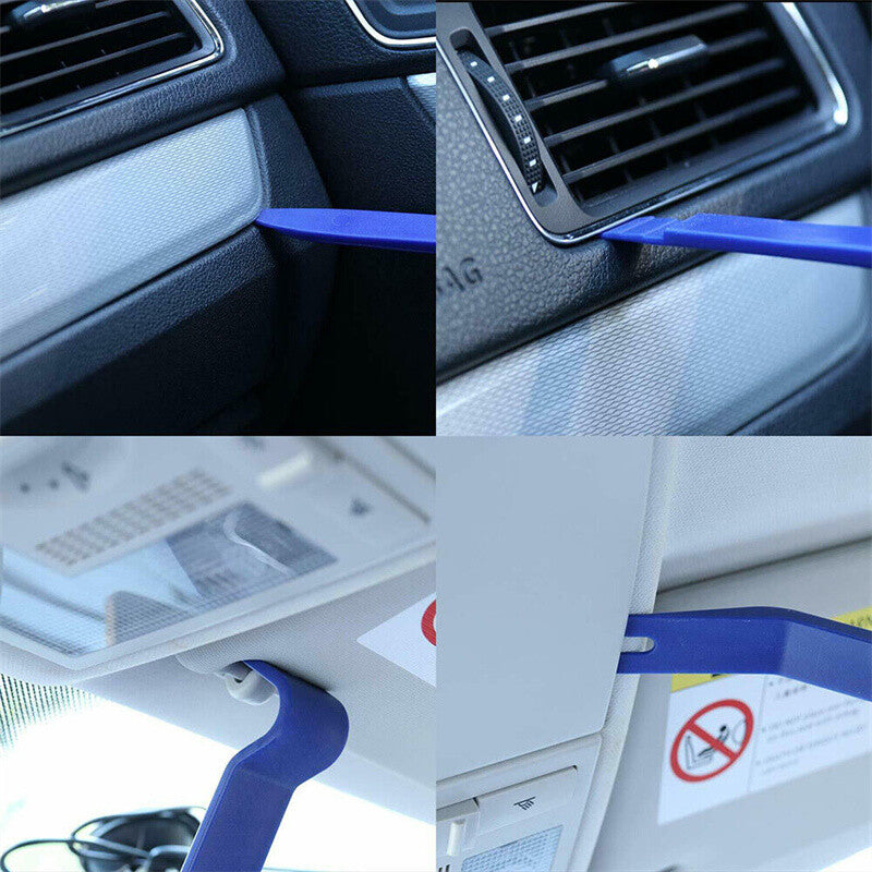 5Pcs Blue Trim Removal Pry Tool Kit for Car Radio Door Panel Fastener Dashboard