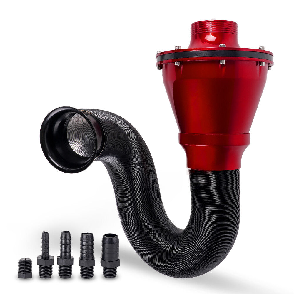 Cold Air Intake Induction Apollo Universal Kit With Air Box  Filter Red Q