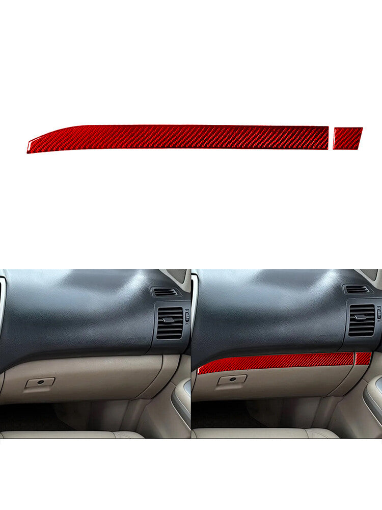 5X Red Carbon Fiber Console CD Radio Panel Cover Trim for Honda Odyssey 2005-10 v