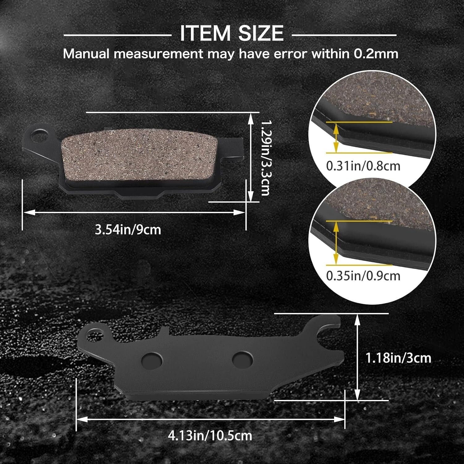 Brake Pads for Yamaha Grizzly 550 YFM550 2009-2014/Grizzly 700 YFM700 2007-2022