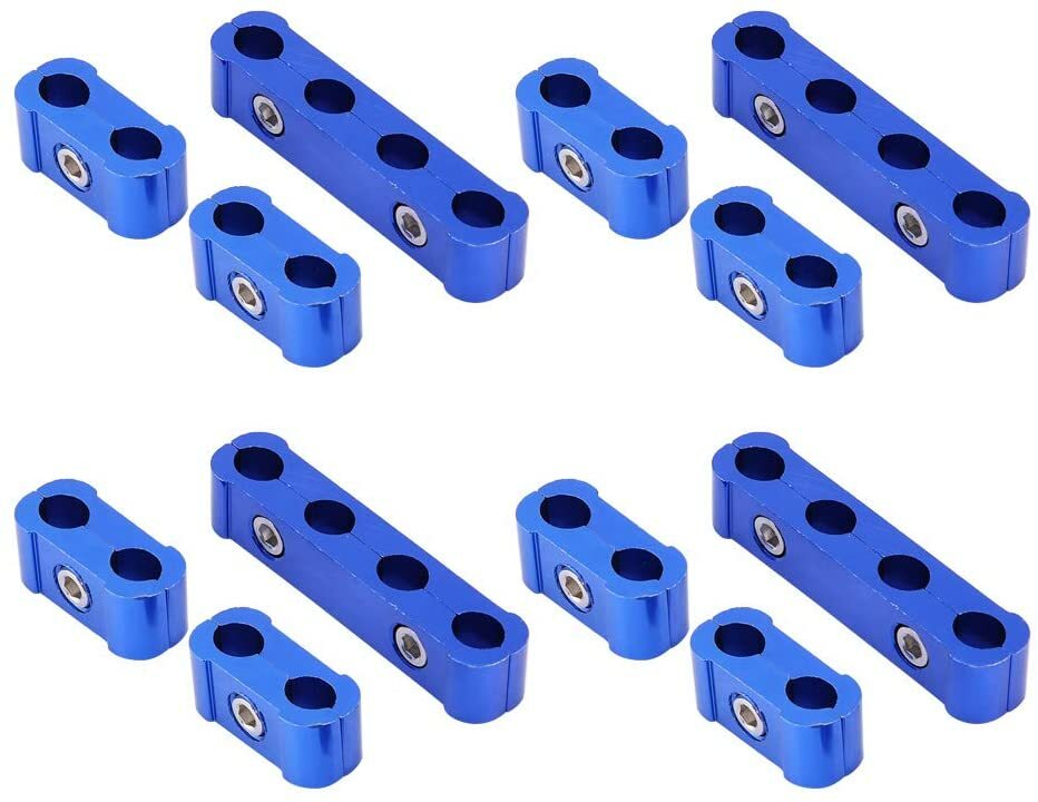 12-Piece Engine Spark Plug Wire Separator Kit for 8mm, 9mm, and 10mm Blue
