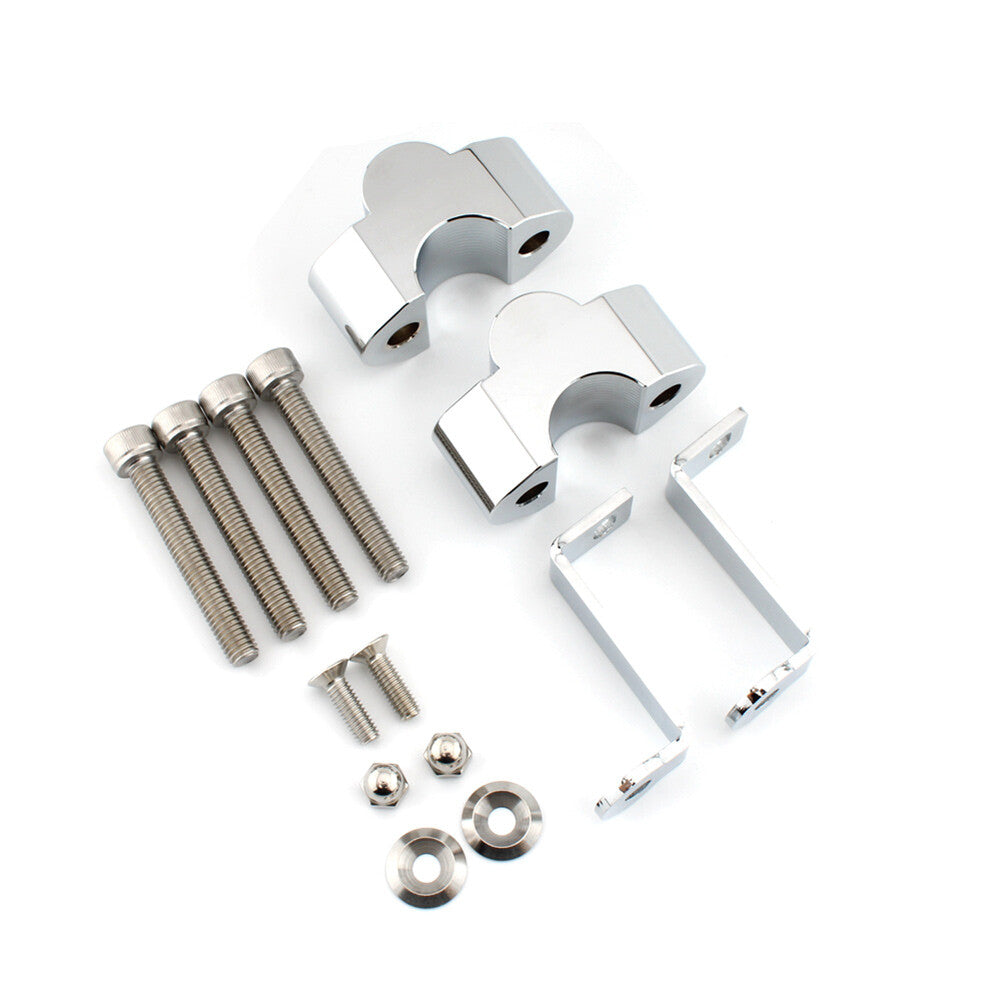 Handlebar Heightening Riser Bar Clamp Mount Chrome for BMW R18 Classic 2020-2022 Q