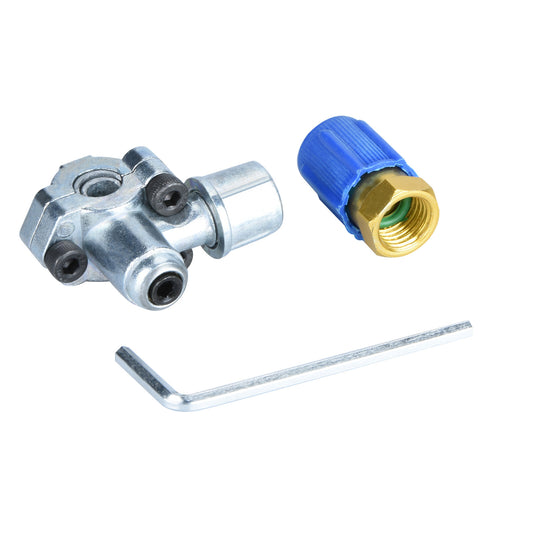 Metal A/C Retrofit Valve With Dust Cap For 7/16 Inch Low Side Port BPV-31