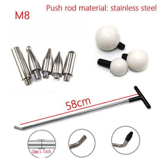 Paintless Dent Repair Hail Removal Tool Car Tools Push Rods Auto Body Repair Kit v