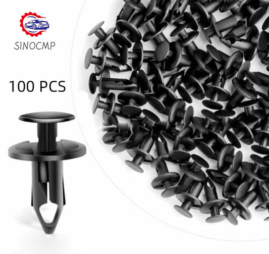 100PCS 8mm Bumper Clips Retainer Auto Car Plastic Rivets Fastener Fender Push
