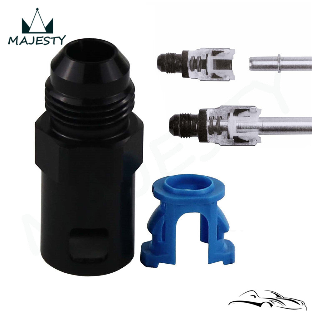 AN8 Male to 3/8 Female Push On Quick Connect Fitting Adapter Black