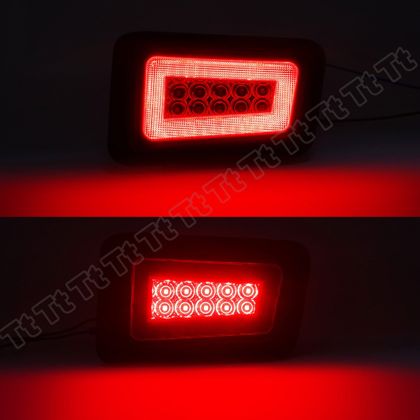 For 2005 - 09 for Hummer H2 LED Rear Bumper Fog Turn Signal Brake Tail Light Smoked 2x- v
