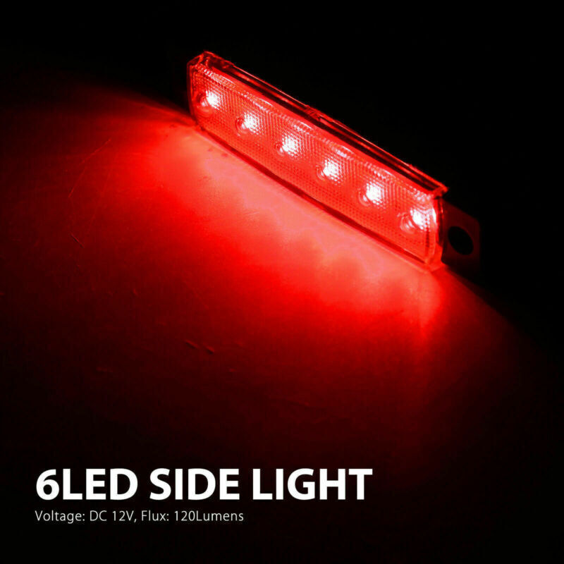6LED Rock Wheel Light for for Jeep Offroad Truck Boat Truck Trailer Side Marker