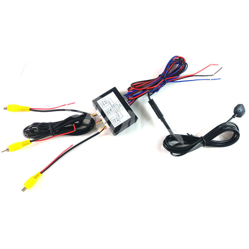 Auto Switch Front Side Rear View Camera Video Control Box Converter W/ Manual