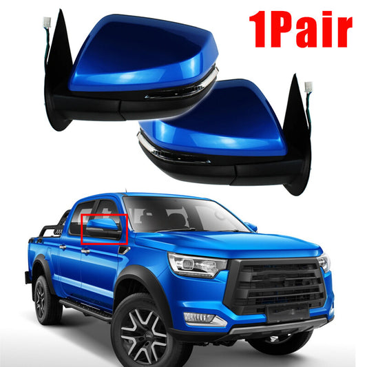 1Pair for JAC T8 Pickup Side Rear Mirror Assy With Turn Signal Without Camera v