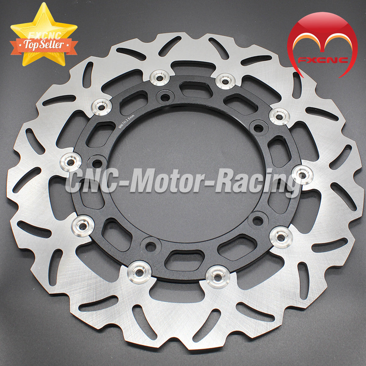 CNC motorcycle front floating brake disc rotor 300 mm suitable for Yamaha YZF R15 2013-2021