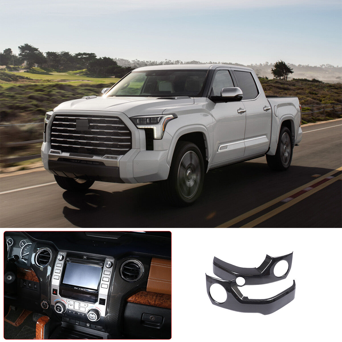 ABS Silver Front Fog Lamp Trim Cover for Eclipse 2006 - 2011- v