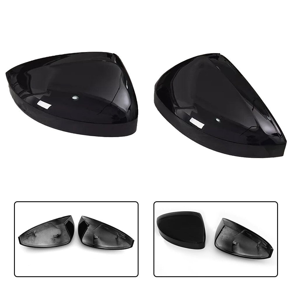 2pcs Black Rear View Wing Mirror Cover Rear View Mirror Housing For Mk2