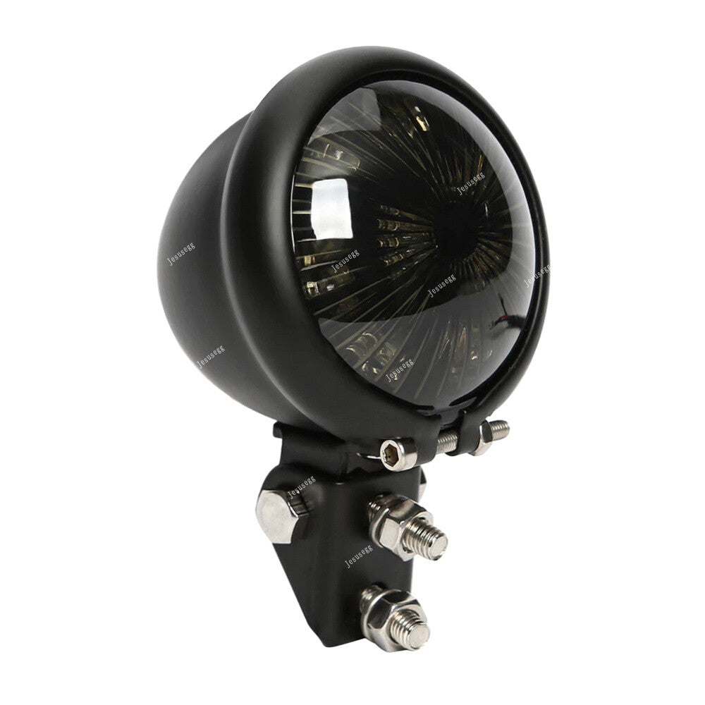 Black Smoke LED Brake Rear Tail Light For Motorcycle Vintage Bates Style Q