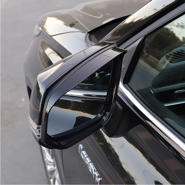 2X for Toyota for Corolla Cross 22-24 Piano Black Mirror Rearview Rain Eyebrow Trims