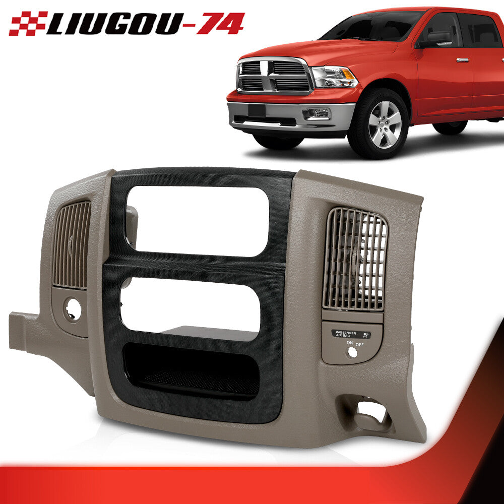 Suitable for 02-05 for Dodge for Ram Beige Dash radio panel climate decoration panel ventilation storage- v