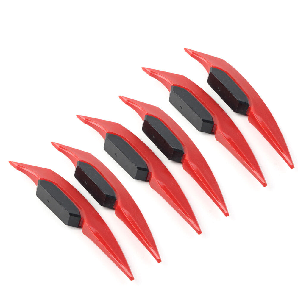 6¢ª Verkleidung Winglets Seitenspoiler Deflektor Air Wing Kit Motor Universal Rot