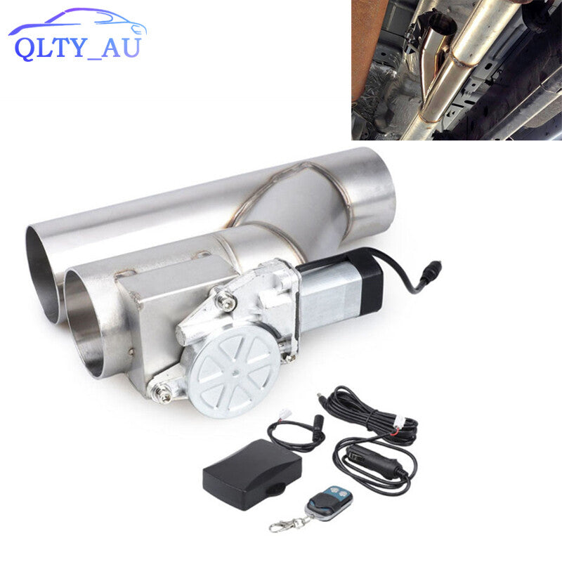 2.5 inch Y Pipe Electric Exhaust Dual Valve Dump Valve Kit Remote Switch Q