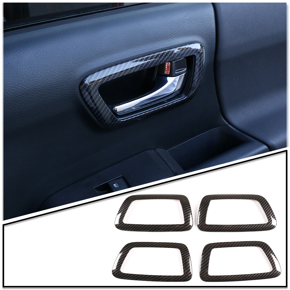 2-Pack ABS Carbon Fiber Tailgate Door Handle Trim Cover for Maverick 2022-2023- v