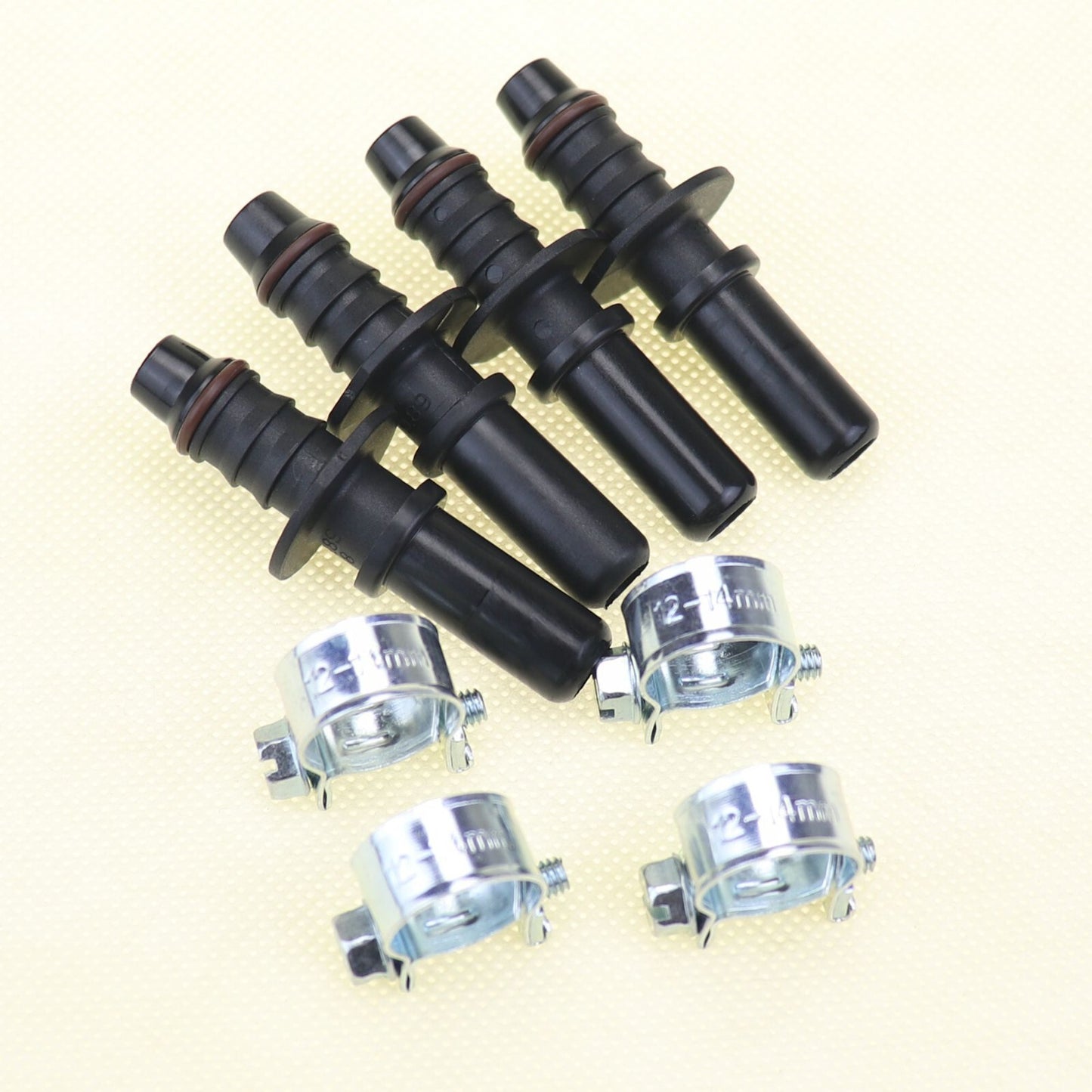 4pcs 9.89mm ID8 Car Fuel Line Hose Pipe Quick Release Male Connect Connector
