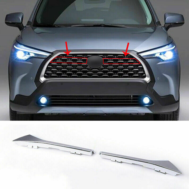 2023+ Chrome Front Bumper Grille Grill Cover Trim for Corolla Cross n
