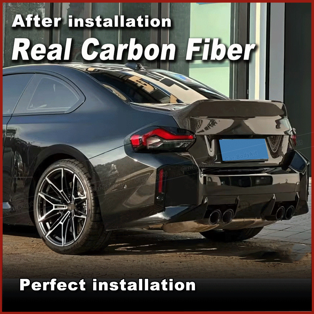 for BMW 2 Series G87 M2 Coupe 2023-24 Real Carbon Rear Trunk Boot Lid Cover Trim