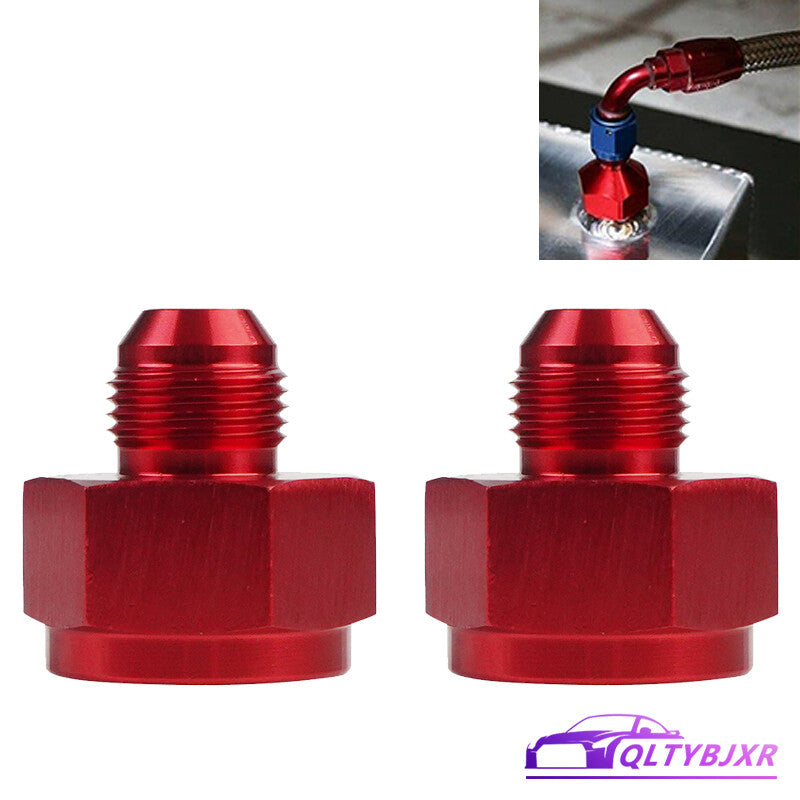 2Pcs 10AN Female to 8AN Male Flare Reducer Fitting Fuel Adapter AN10 to AN8 Red