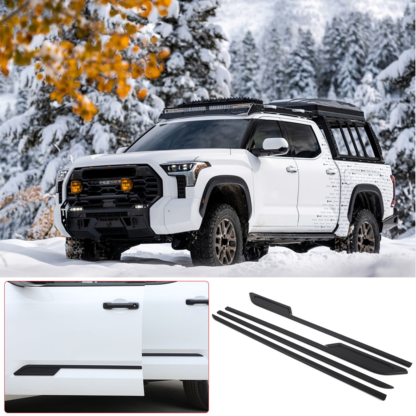 ABS gray high mounted brake light smoke hood suitable for Tundra 2022- v