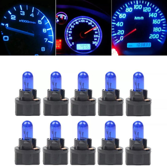 10pcs Blue T5 Car LED Dashboard Instrument Interior Lights Bulb Accessories v
