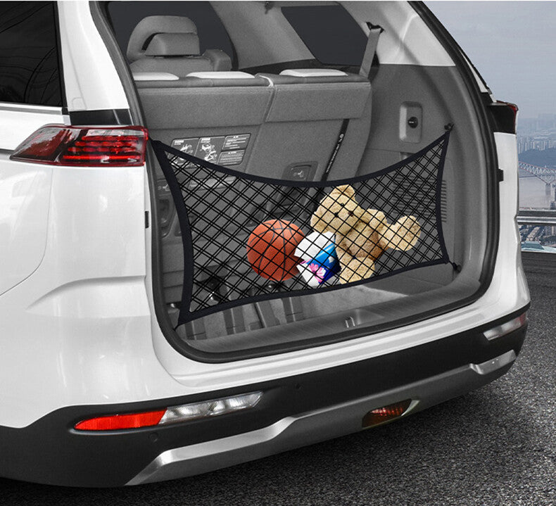 for Kia Carnival 2022-2023 Rear Cargo Trunk Boot Floor Net Elastic Mesh Storage