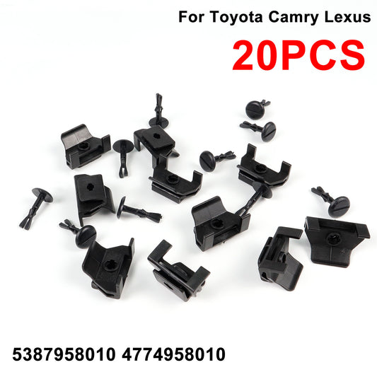 20 Pcs Front Fender Liner Bumper Cover Clip Pin for Toyota 4774958010 5387958010