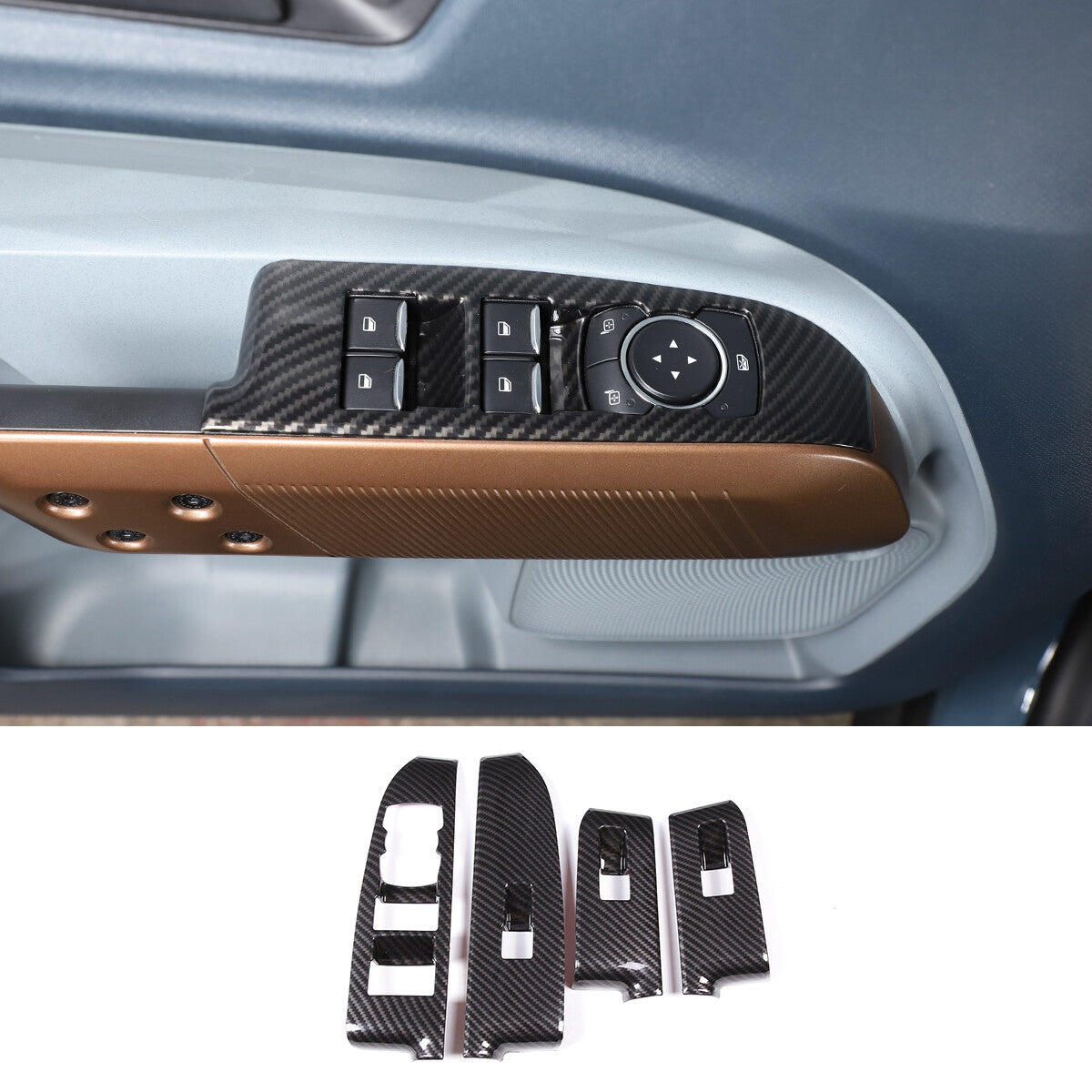 Black aluminum alloy handle handbrake cover suitable for FJ Cruiser 07-21- v