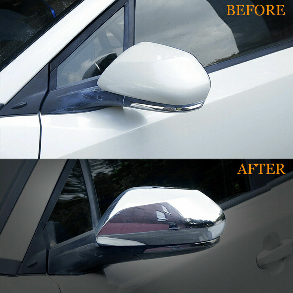 Chrome 2-piece side mirror trim cover for Toyota C-HR 2016-2022